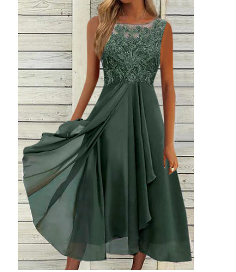 Rochie de damă din șifon de lungime medie