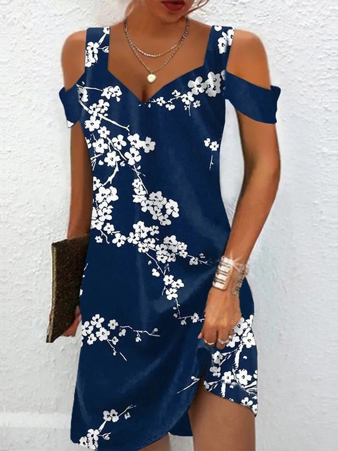 Rochie de damă cu decolteu în V cu imprimeu color block