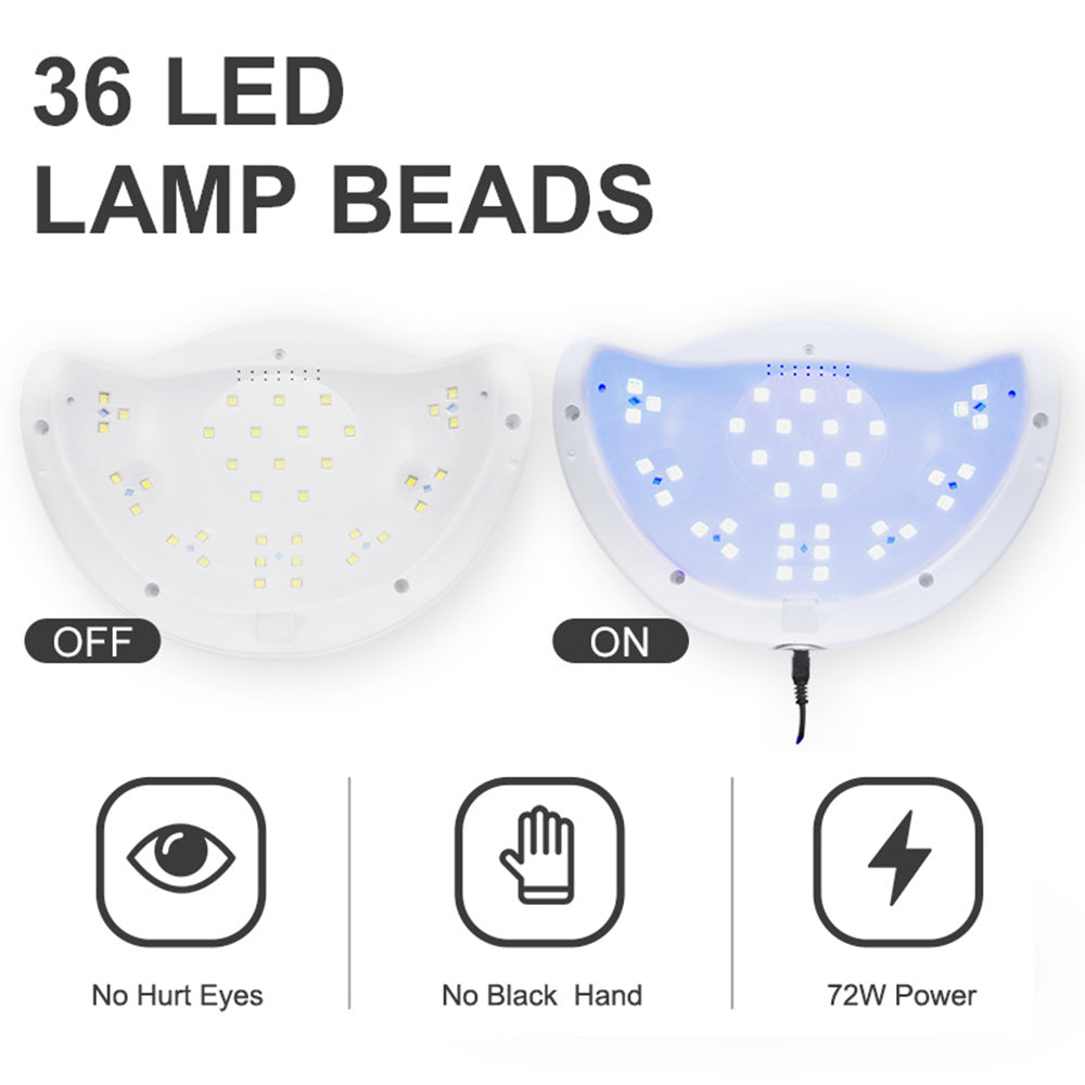 Dispozitiv de uscare lac de unghii 72W UVLED Dual Light