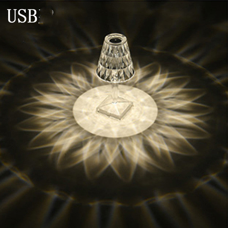 Lampa de masa cu efect de cristal