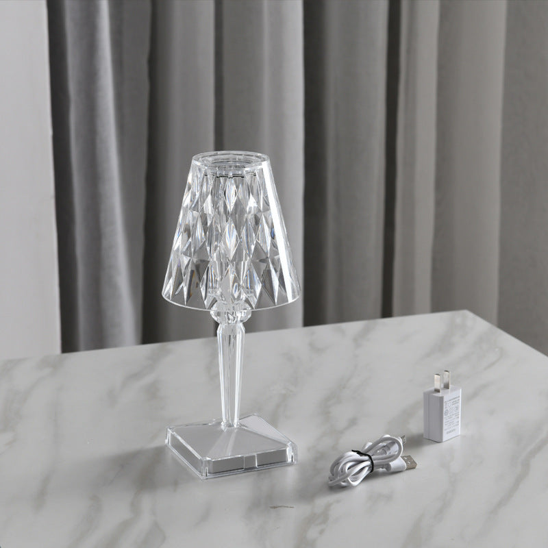 Lampa de masa cu efect de cristal