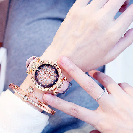Ceas de dama cu efect de diamant