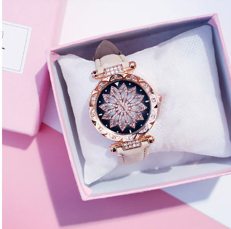 Ceas de dama cu efect de diamant
