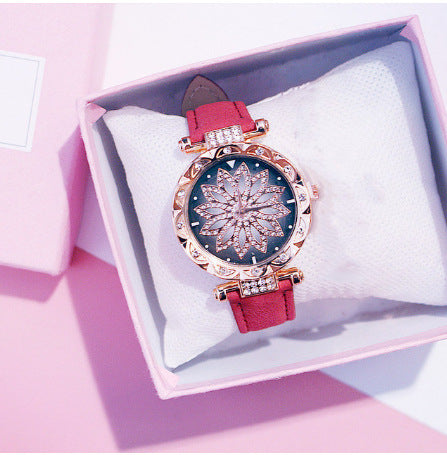 Ceas de dama cu efect de diamant