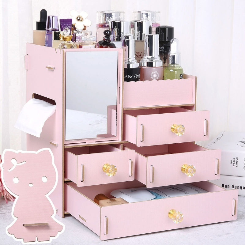 Dulap de depozitare din lemn, ideal pentru produse cosmetice