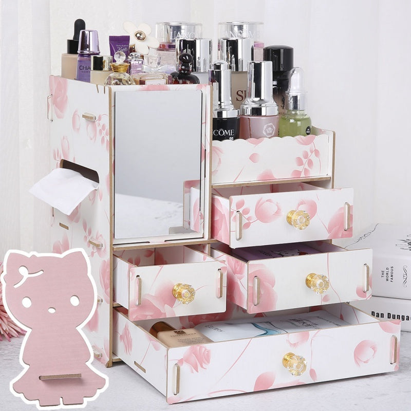 Dulap de depozitare din lemn, ideal pentru produse cosmetice