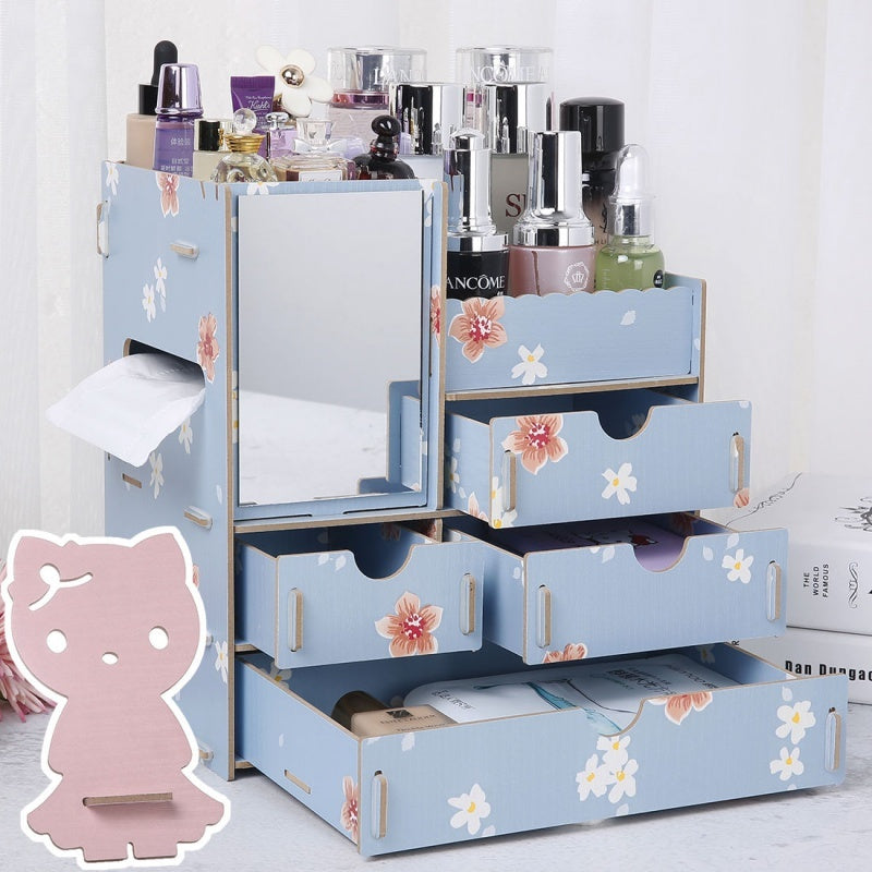 Dulap de depozitare din lemn, ideal pentru produse cosmetice