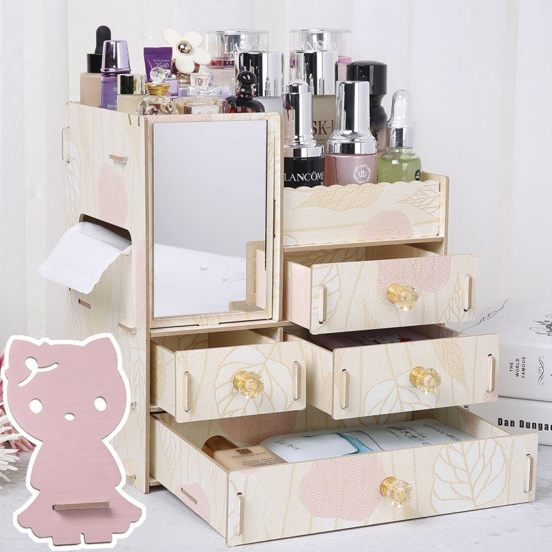 Dulap de depozitare din lemn, ideal pentru produse cosmetice