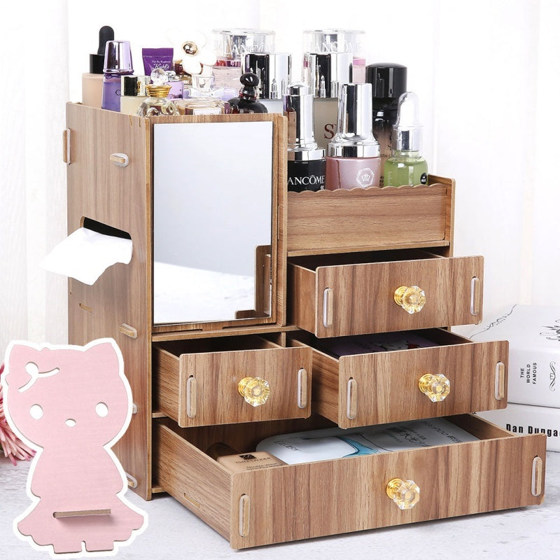 Dulap de depozitare din lemn, ideal pentru produse cosmetice