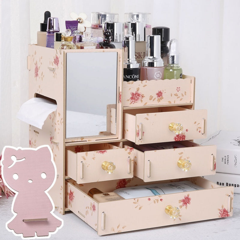 Dulap de depozitare din lemn, ideal pentru produse cosmetice
