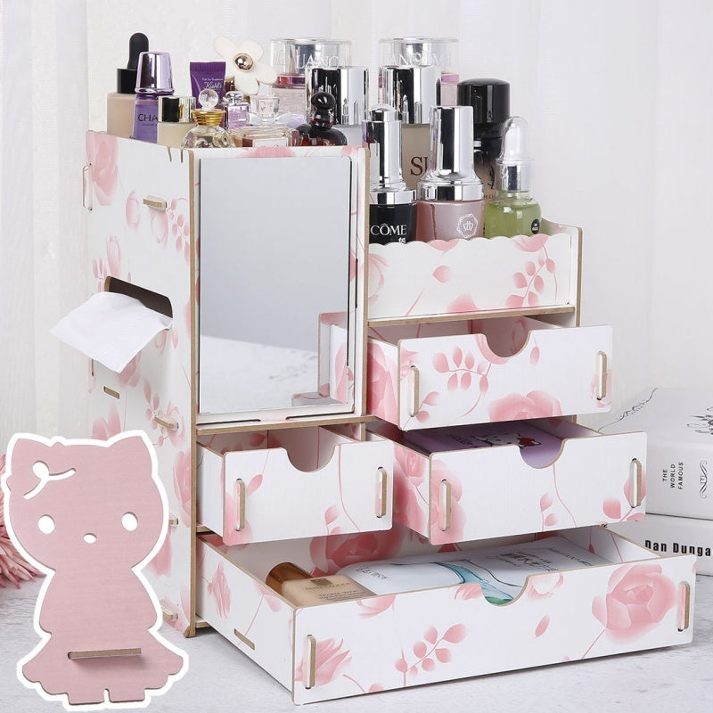Dulap de depozitare din lemn, ideal pentru produse cosmetice