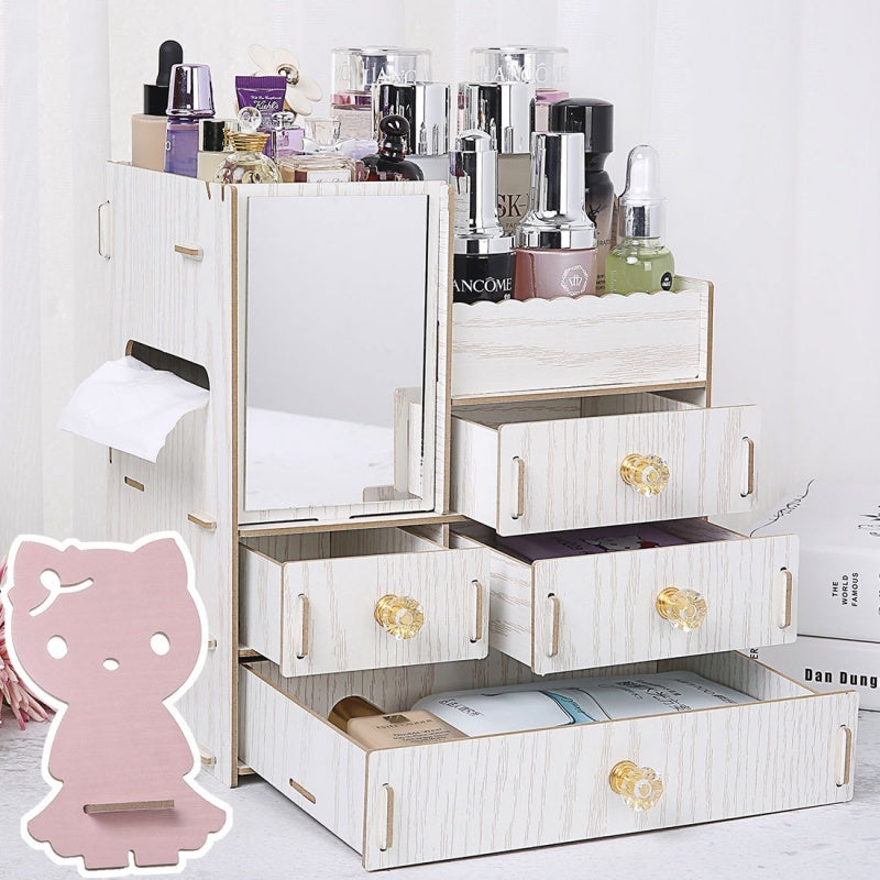 Dulap de depozitare din lemn, ideal pentru produse cosmetice