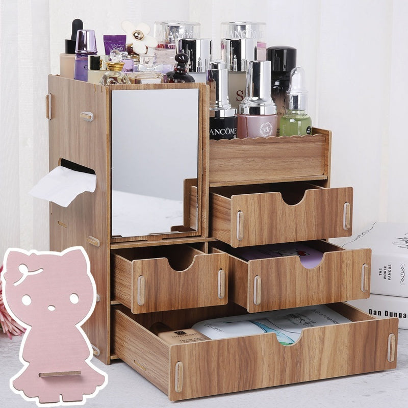 Dulap de depozitare din lemn, ideal pentru produse cosmetice