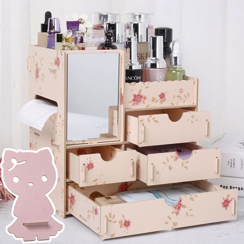 Dulap de depozitare din lemn, ideal pentru produse cosmetice