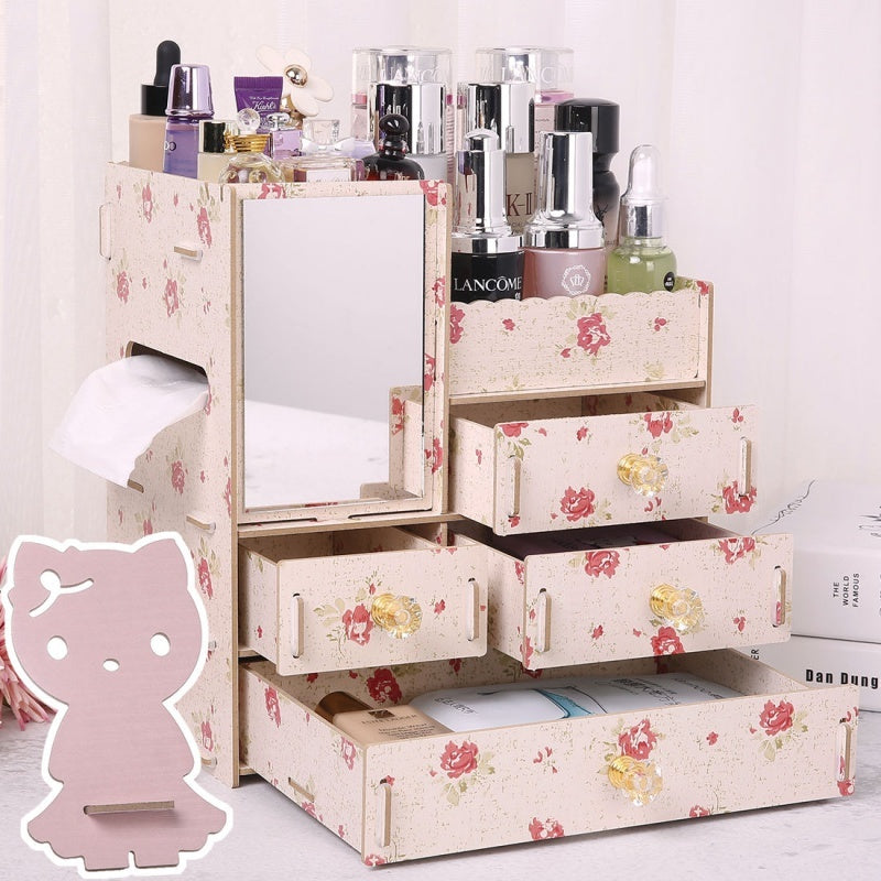 Dulap de depozitare din lemn, ideal pentru produse cosmetice