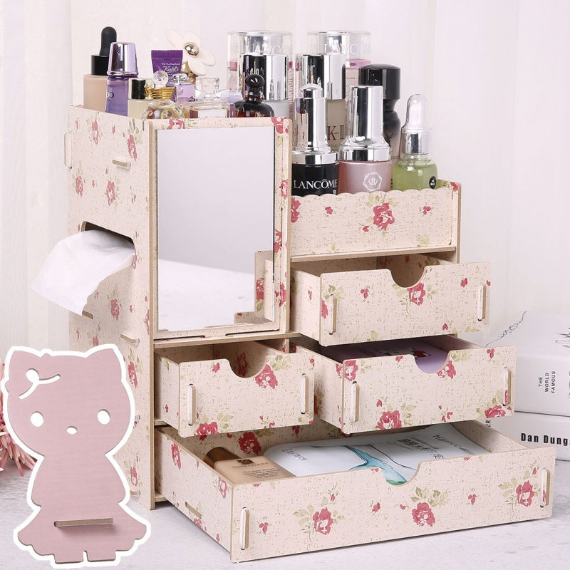 Dulap de depozitare din lemn, ideal pentru produse cosmetice