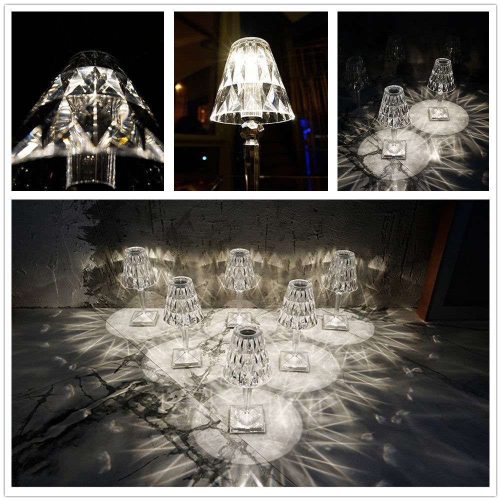 Lampa de masa cu efect de cristal