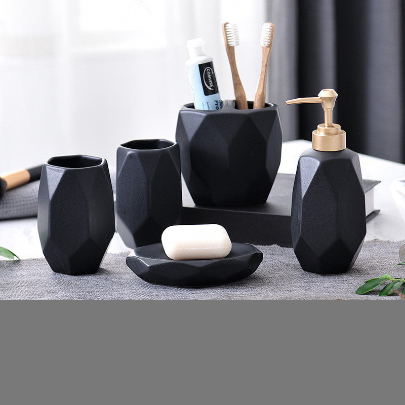 Ustensile de baie din ceramica, set de baie din 5 piese