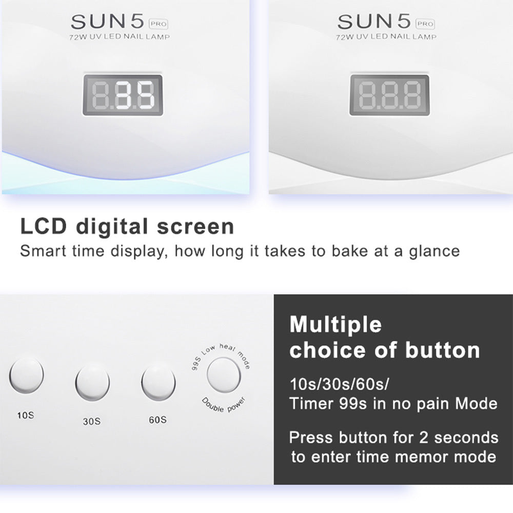 Dispozitiv de uscare lac de unghii 72W UVLED Dual Light