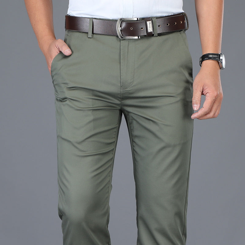Pantaloni pentru bărbați casual/business stretch cu talie înaltă