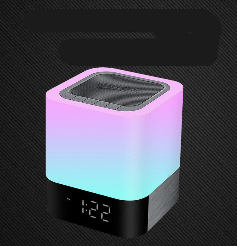 Difuzor Bluetooth cu lumina LED multicolora, afisare ora