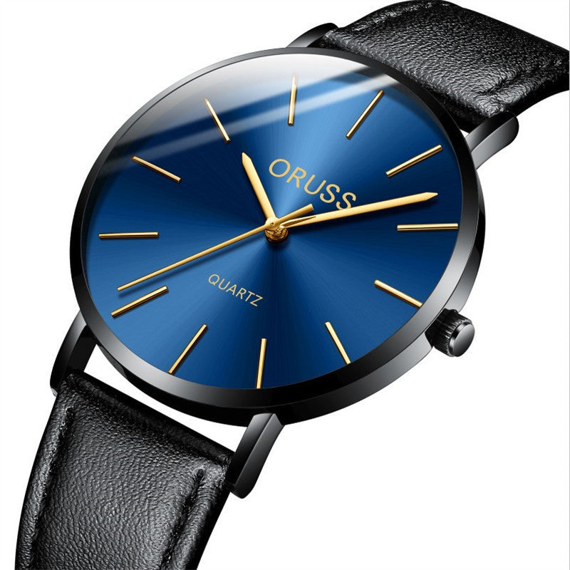 Men's watch with ultra-thin and lightweight strap