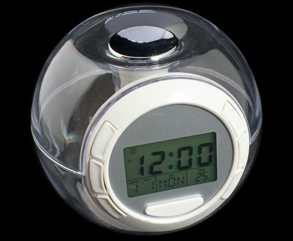Ceas/ceas alarmă colorat cu sunete naturale, afișaj LCD multicolor cu măsurare a grade