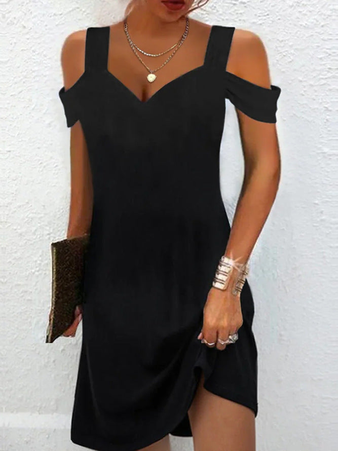 Rochie de damă cu decolteu în V cu imprimeu color block