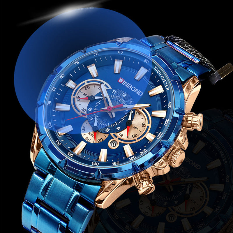 Waterproof watch with luminous display