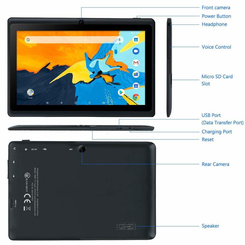Tableta de 7 inchi pentru copii Ecran Full HD