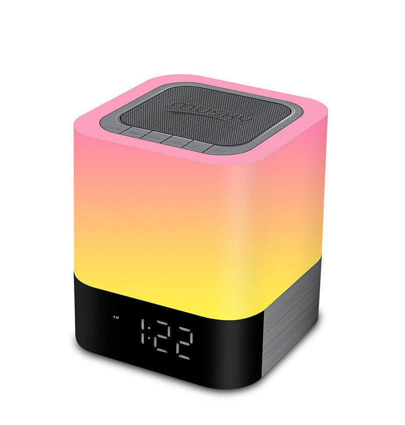 Difuzor Bluetooth cu lumina LED multicolora, afisare ora