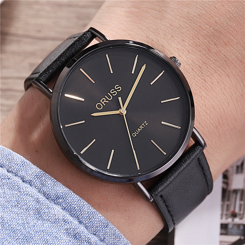 Men's watch with ultra-thin and lightweight strap