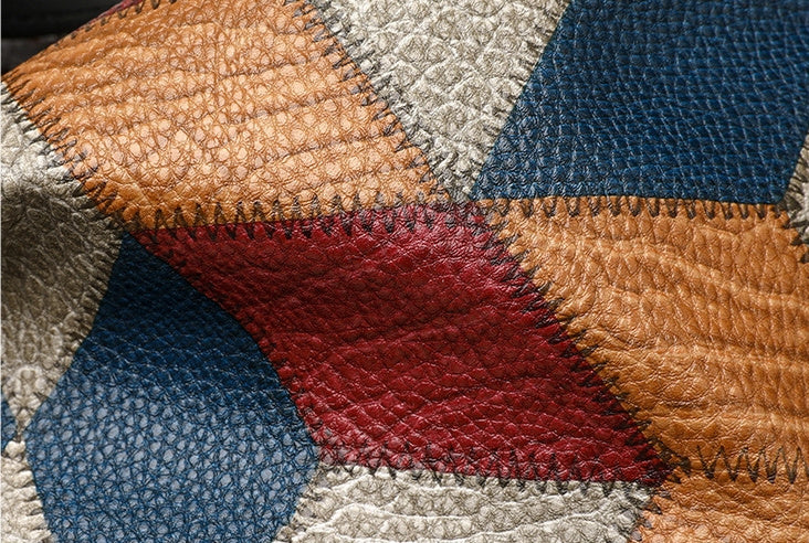 Geanta de umar cu model geometric retro si culori asortate