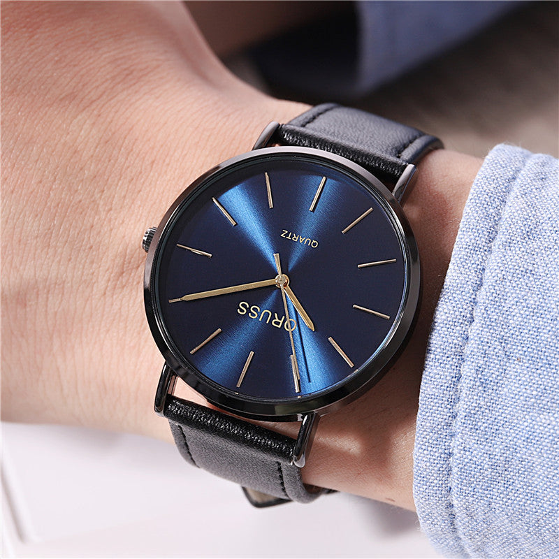 Men's watch with ultra-thin and lightweight strap
