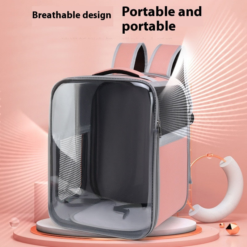 Rucsac transparent portabil pentru animalele de companie mici