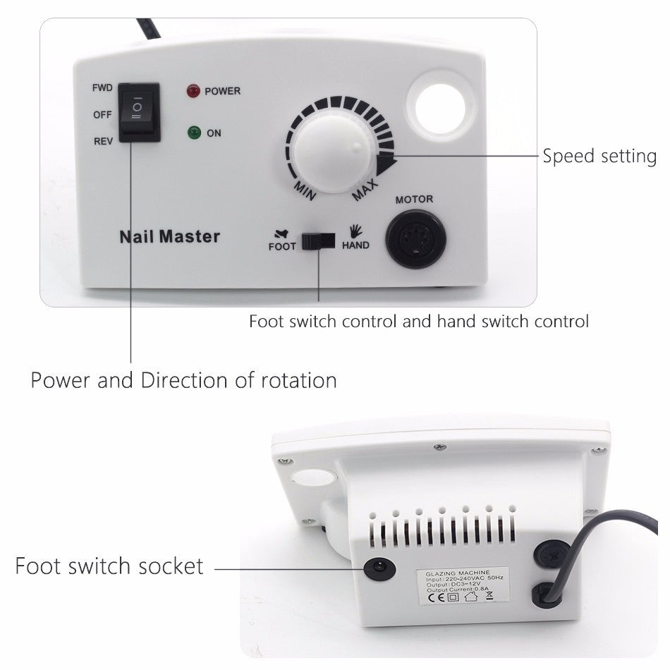 Instrument electric pentru curățarea și lustruirea unghiilor