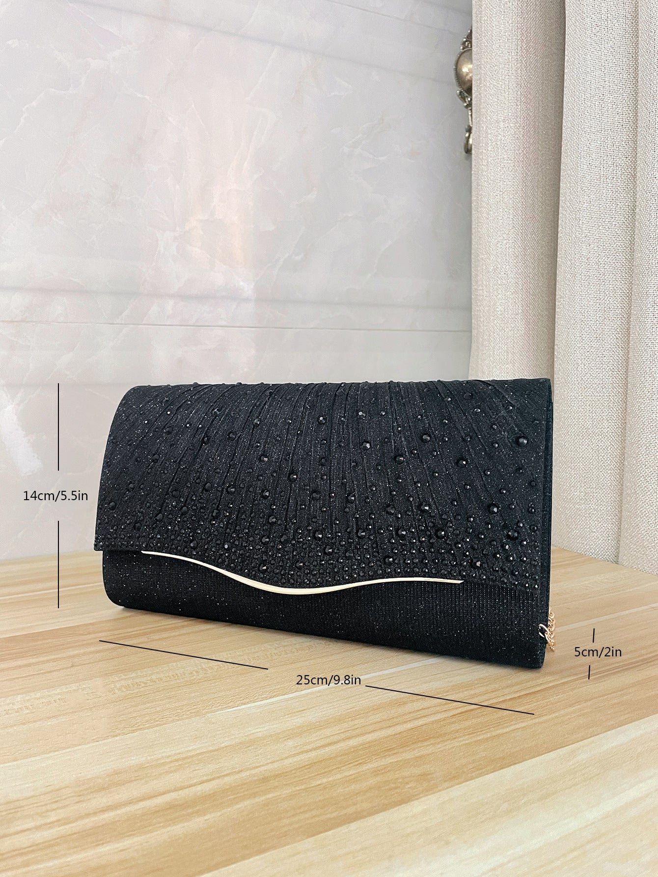 Pocheta/geanta eleganta cu diamante cu strasuri