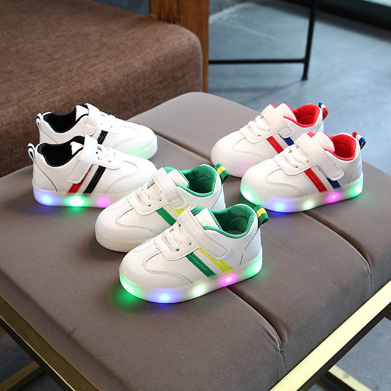 Adidași pentru copii cu lumină LED în pas