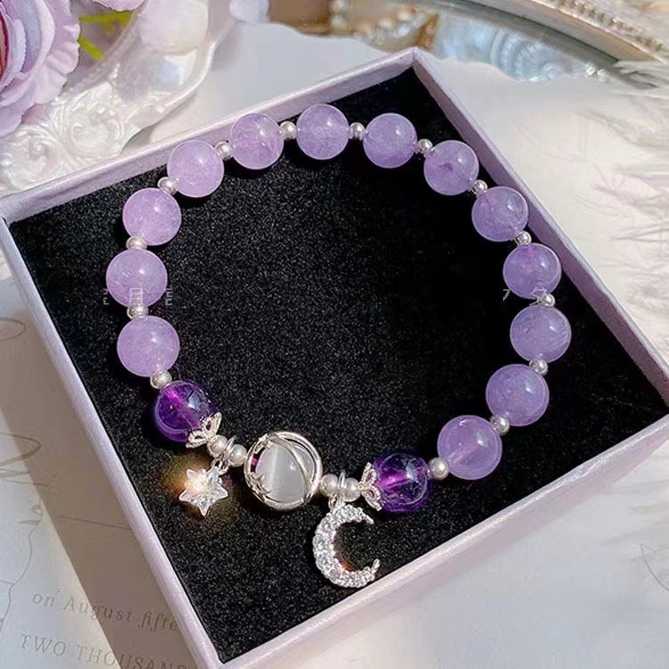 Bratara cu design feminin cu piatra sidefata usoara