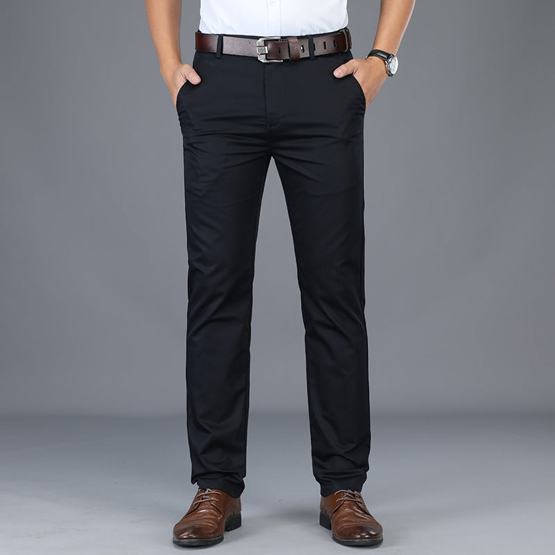 Pantaloni pentru bărbați casual/business stretch cu talie înaltă