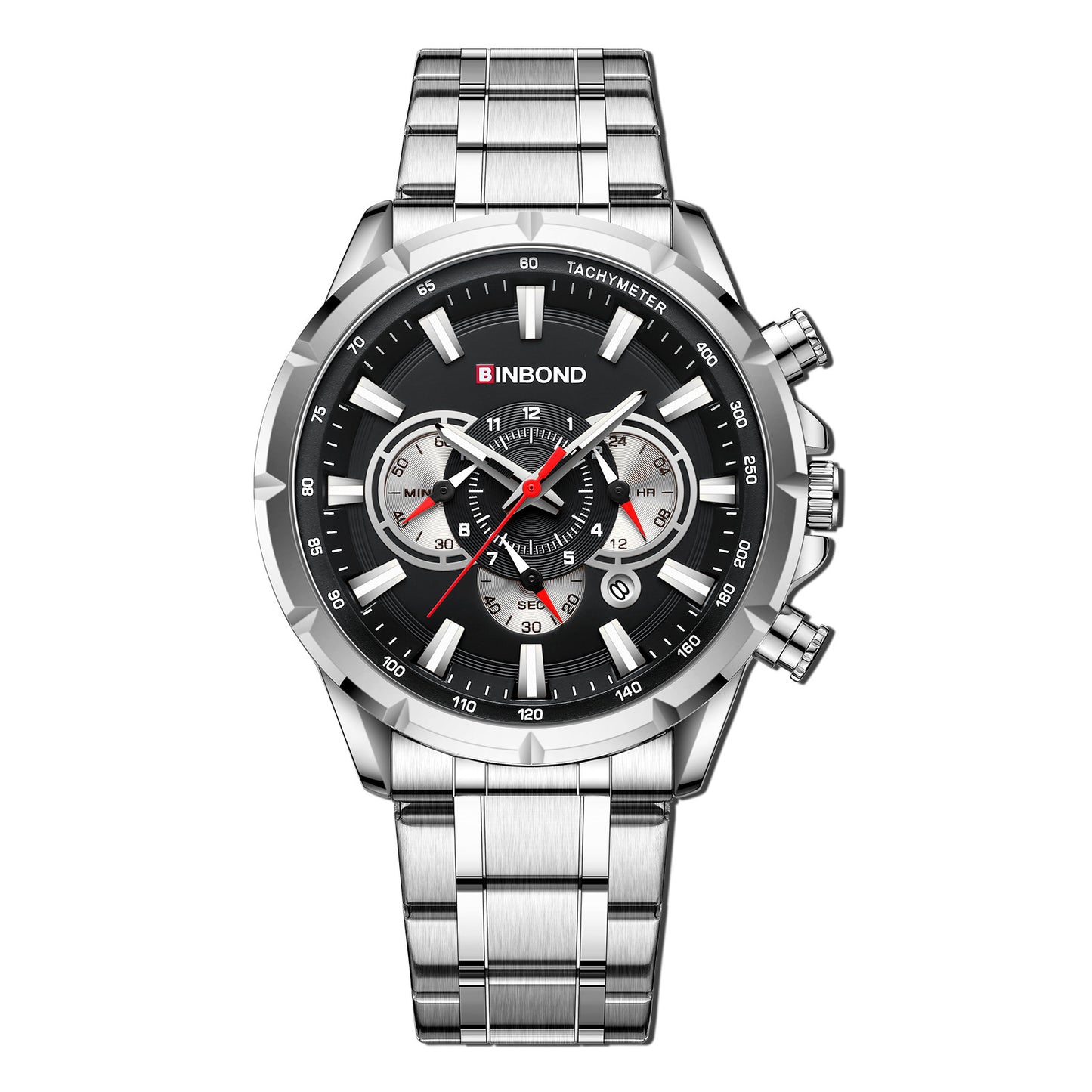 Waterproof watch with luminous display