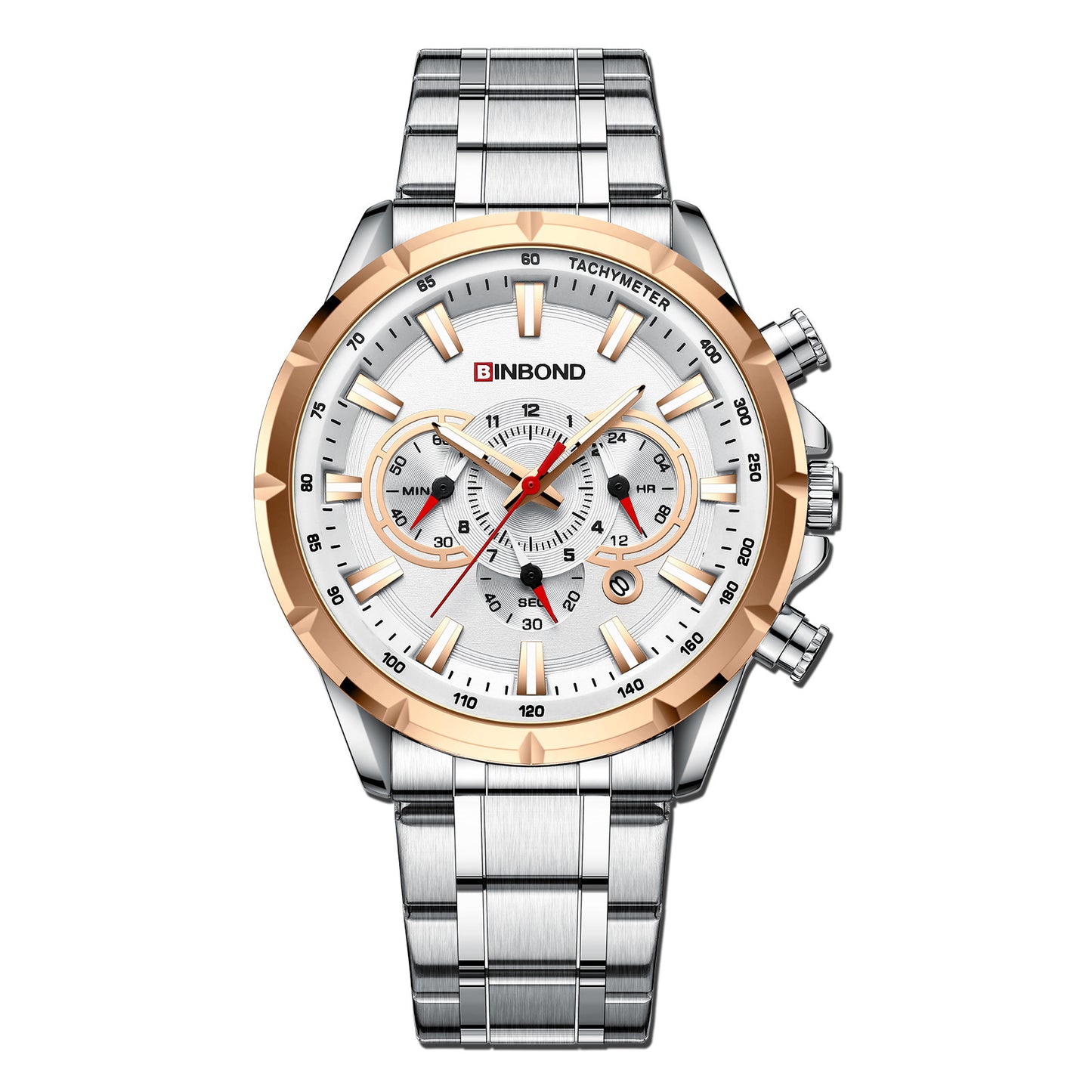 Waterproof watch with luminous display