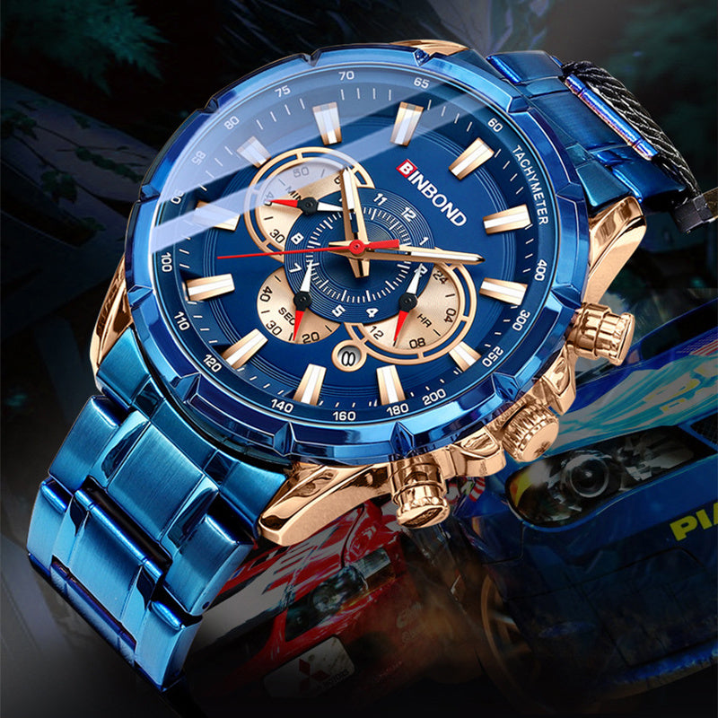 Waterproof watch with luminous display