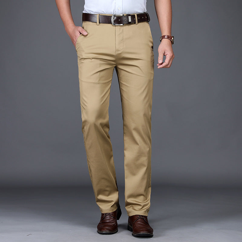 Pantaloni pentru bărbați casual/business stretch cu talie înaltă