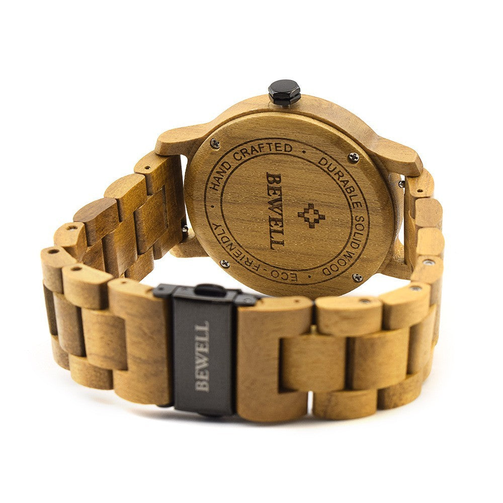 Ceas unisex din lemn cu quartz