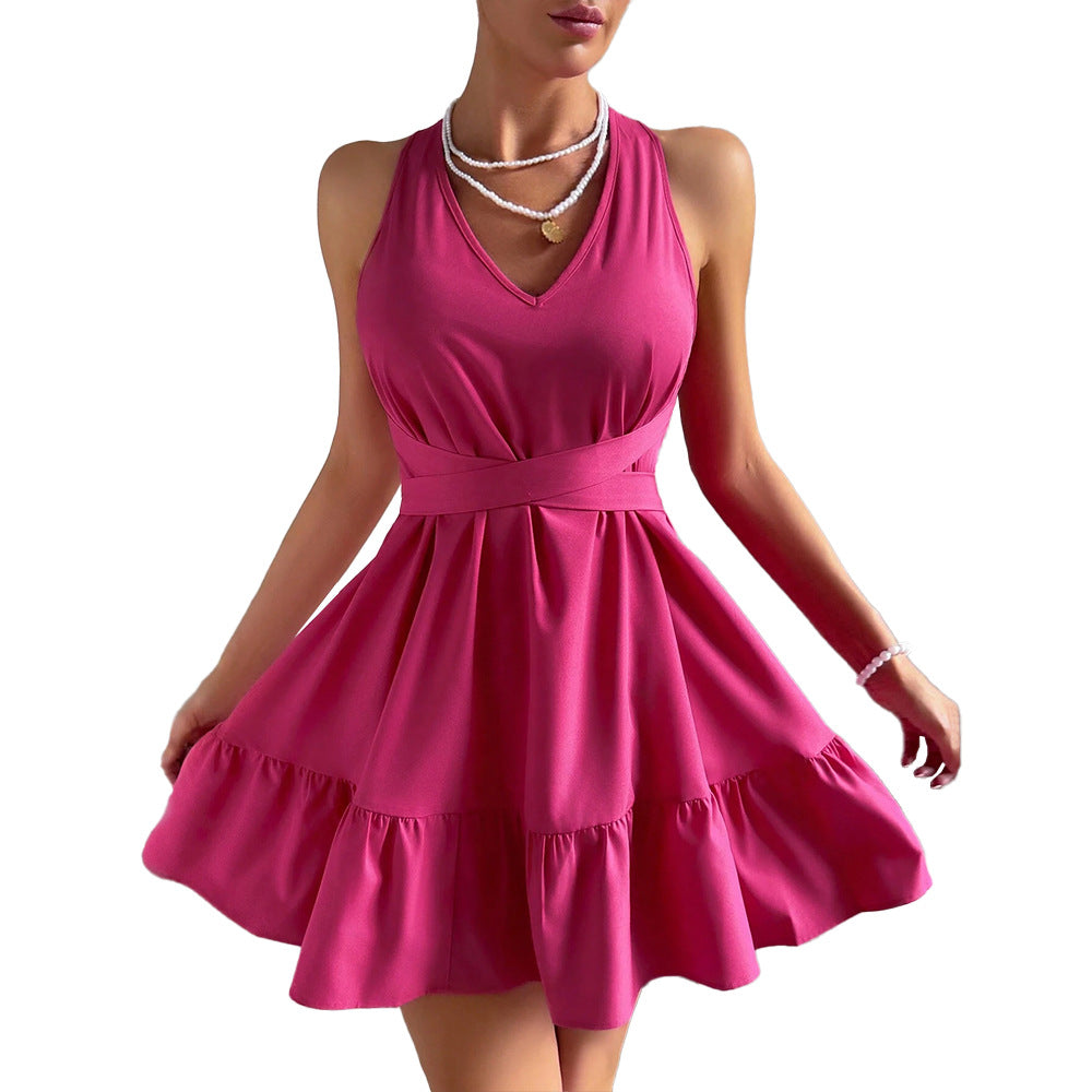 Rochie de dama cu gat cu capul
