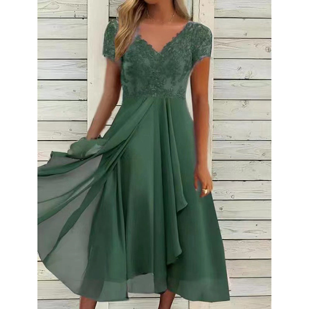 Rochie de damă din șifon de lungime medie