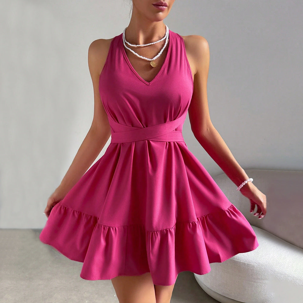 Rochie de dama cu gat cu capul