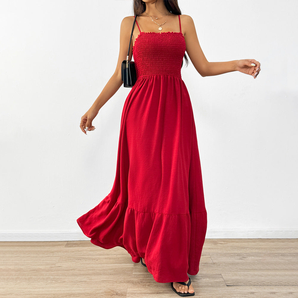 Rochie eleganta de dama cu bretele impletite