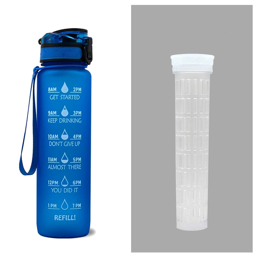 Sticlă de apă Tritan de 1 litru cu marcaj de timp